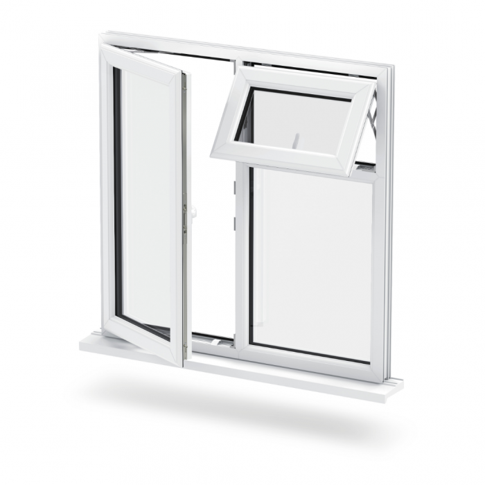 white casement window