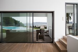 black aluminium bifold doors