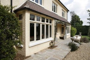 cream aluminium windows