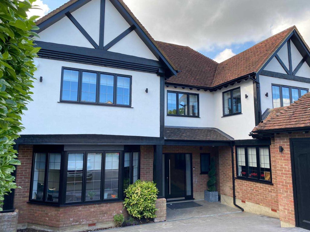 Black casement windows